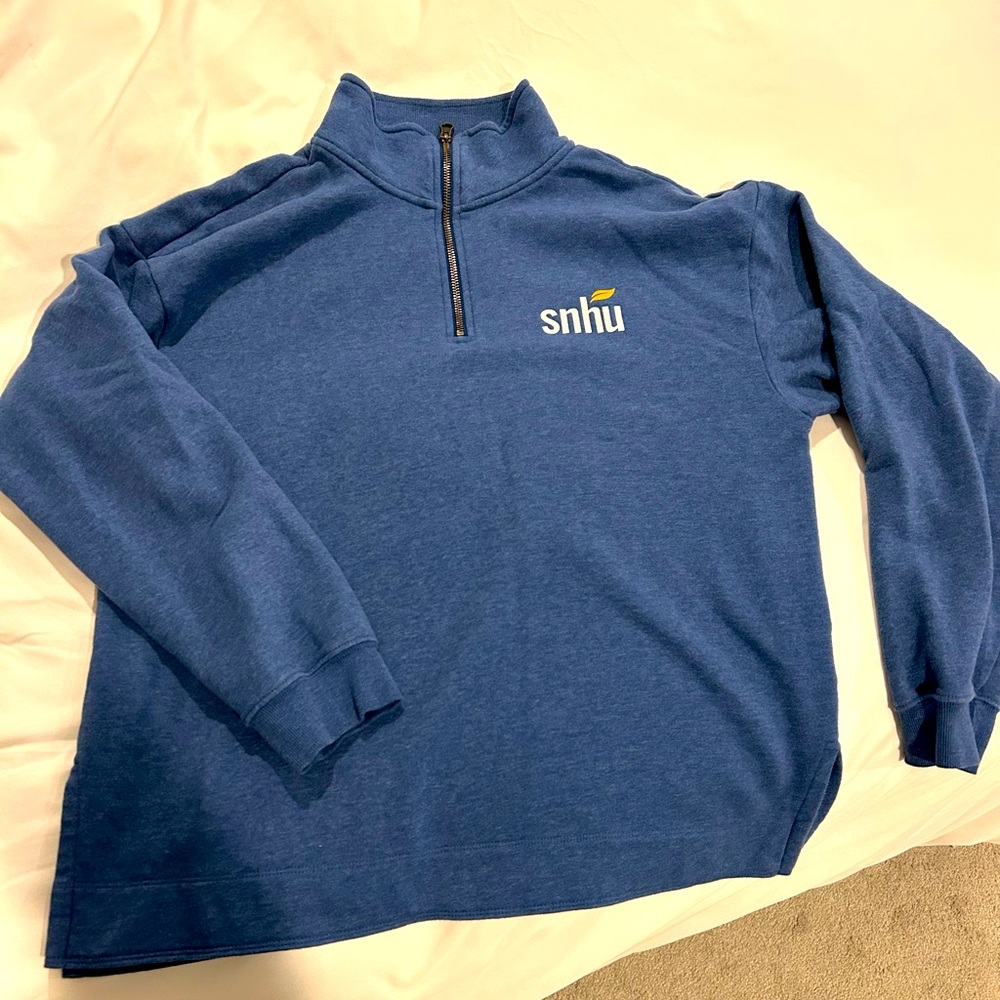 Blue Women's Quarter-Zip Sweatshirt
